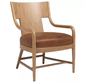 Los Altos Radford Brown Leather Upholstered Accent Chair