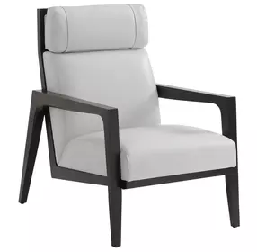 Palm Desert White Leather Upholstered Covina Accent Chair