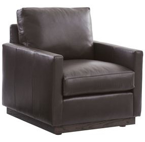 Meadow View Brown Leather Upholstered Chair