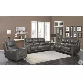 Laurel Gray Power Reclining Living Room Set with Power Headrest