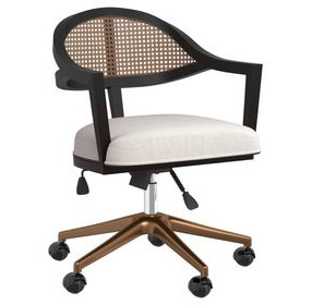 Eave White Upholstered Desk Chair
