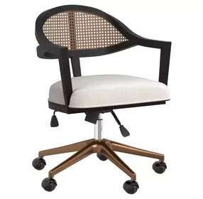 Eave White Upholstered Desk Chair