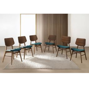Oscar Teal Upholstered Dining Chair Set of 6
