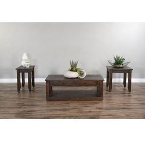 Ember Grace Dark Brown Rectangular Occassional Table Set