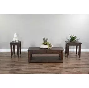 Ember Grace Dark Brown Rectangular Occassional Table Set