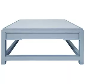 Locklin Light Blue Lacquer 40" Rectangular Coffee Table