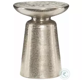 Lorraine Nickel Round Chairside Table