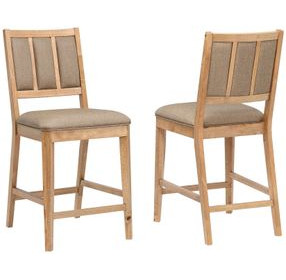 Logans Edge Brown High Back Counter Height Stool