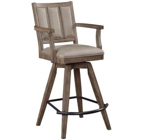 Logans Point Beige Spectator Swivel Upholstered Barstool