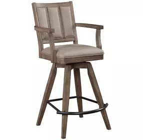 Logans Point Beige Spectator Swivel Upholstered Barstool