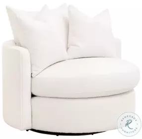 Lourne LiveSmart Boucle Snow Performance Fabric Swivel Chair