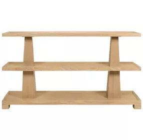Lowen Cerused Oak 3 Tier Column Sofa Table