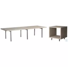 Kingston Sea Oat and Gun Metal Outdoor Occasional Table Set