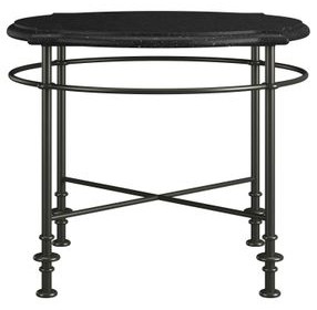 Atrium Black Round Granite Top Chairside Table