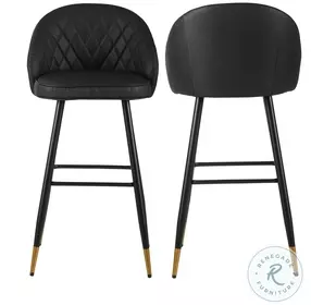 Oliver Black Bar Stool Set Of 2