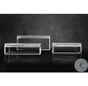 Arctic Stainless Steel Square Occassional Table Set