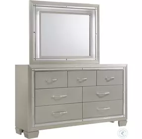 Glamour Champagne Dresser With Mirror