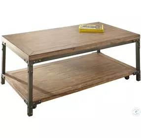 Lantana Antiqued Honey And Black Cocktail Table