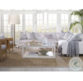 Atlas Tempered Glass And Off White Occasional Table Set