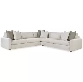 Great Room White 2 Piece Sectional with Runner Base
