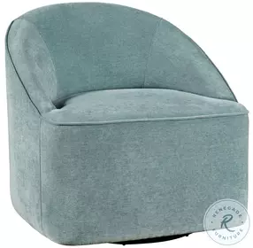 Lulu Teal Upholstered Swivel Accent Chair