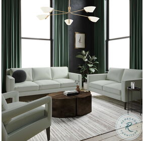 Luna Stone Gray Eco-Leather Living Room Set
