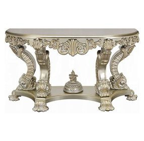 Sorina Antique Gold D Shape Sofa Table