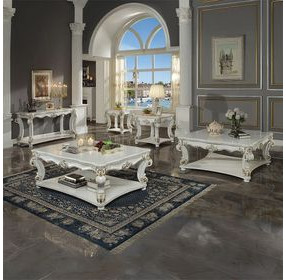 Vendome Antique Pearl Rectangular Occassional Table Set