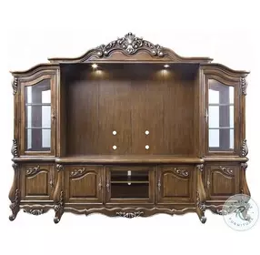 Latisha Antique Oak 121" Entertainment Center
