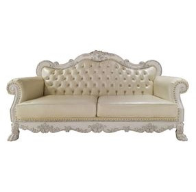 Dresden Antique Pearl 86" Sofa with Nailhead Trim