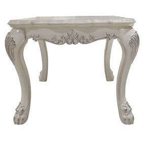 Dresden Bone White Rectangular End Table
