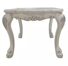 Dresden Bone White Rectangular End Table