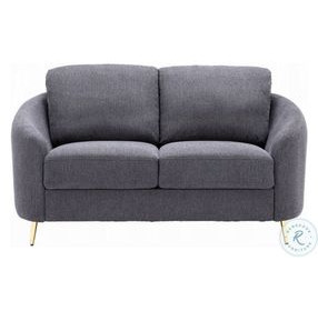 Yuina Gray Linen 60" Loveseat
