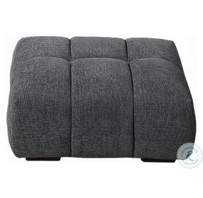 Chosen Gray Chenille Rectangular Ottoman