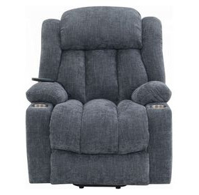 Omarion Blue Power Lift Recliner with Heating Massage and USB Charging