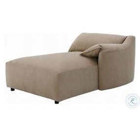 Veata Light Brown Suede 70" Sectional RAF Chaise