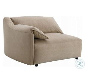 Veata Light Brown Suede 49" Sectional LAF Loveseat