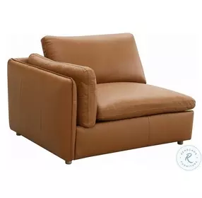 Brighton Brown Top Grain Leather Modular LAF Arm Chair