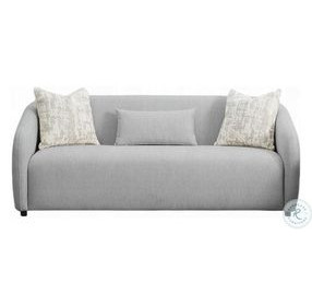 Etienne Gray Linen 84" Sofa with 3 Pillows