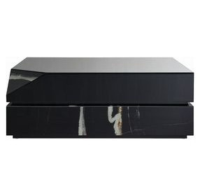 Drisana Black Rectangular Glass Top Cocktail Table