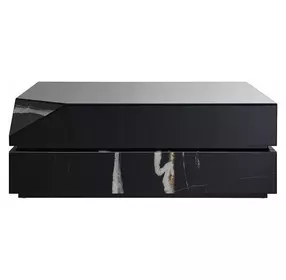 Drisana Black Rectangular Glass Top Cocktail Table