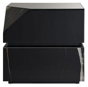 Drisana Black Rectangular Glass Top End Table
