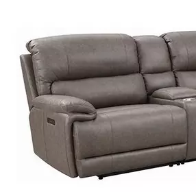 Kantu Brown Synthetic Leather Sectional LAF Recliner