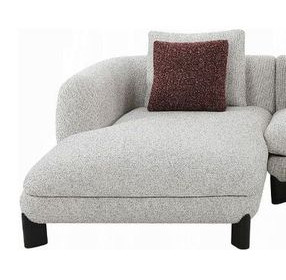 Mardi Maroon and Beige Tweed 71" Sectional LAF Chaise