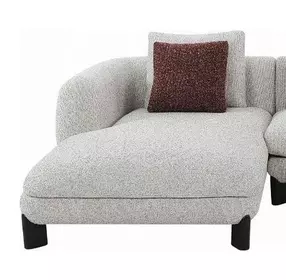 Mardi Maroon and Beige Tweed 71" Sectional LAF Chaise