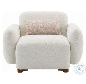 Darius Beige Boucle Chair with Pillow