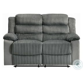 Lesley Gray Corduroy and Velvet 61" Reclining Loveseat