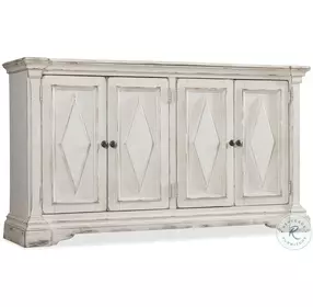 5662-85001-WH Distressed White Four Door Cabinet