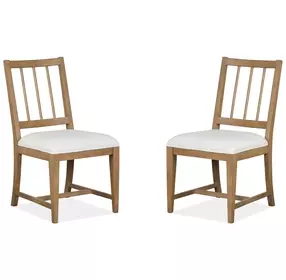 Fernholt White Upholstered Side Chair Set of 2
