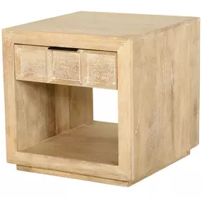 Laguna Bleached Natural Rectangular End Table